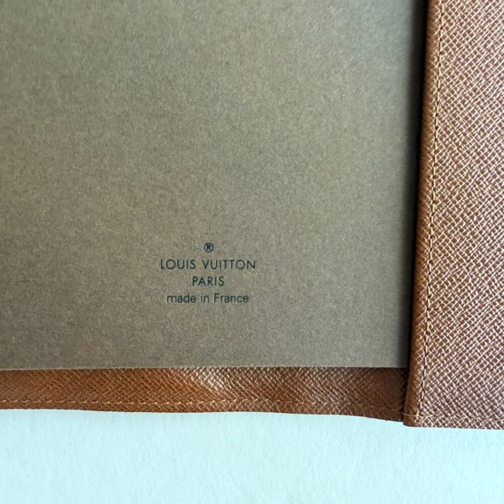Louis Vuitton Monogram Large Desk Agenda Cover & Notepad RARE 2008 Bloc A4 EUC - Picture 14 of 16
